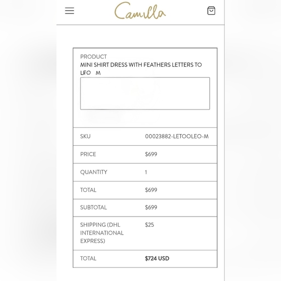 Camilla Multicolor Feather Cuff Dress - Picture 5 of 5